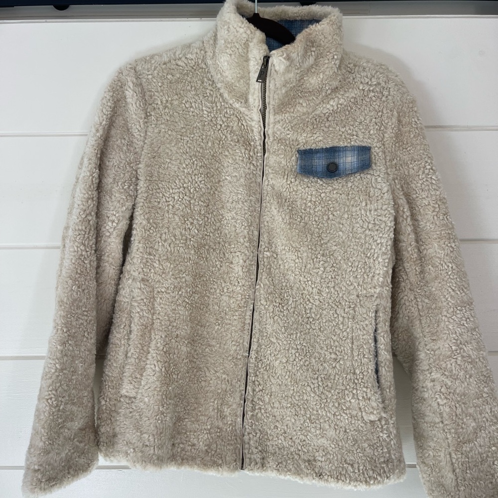Pendleton Blue Plaid and Cream Jacket